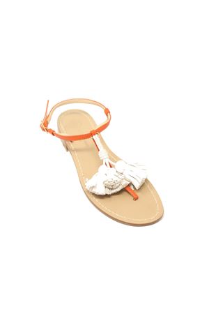 Orange and white capri sandals Da Costanzo | NAPPINEGRARANCIOBIANCO